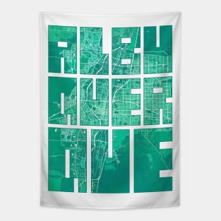 Albuquerque, New Mexico, USA City Map Typography - Watercolor Tapestry