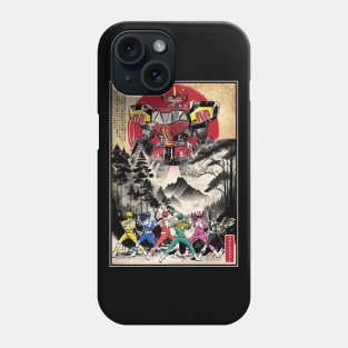 Rangers in Japan woodblock Phone Case