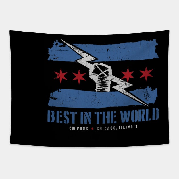 CM Punk Logo Flag Tapestry by MunMun_Design