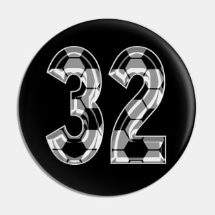 Soccer Number 32 Soccer Jersey #32 Soccer Mom Player Fan Pin