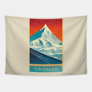 Colorado Retro Travel Tapestry