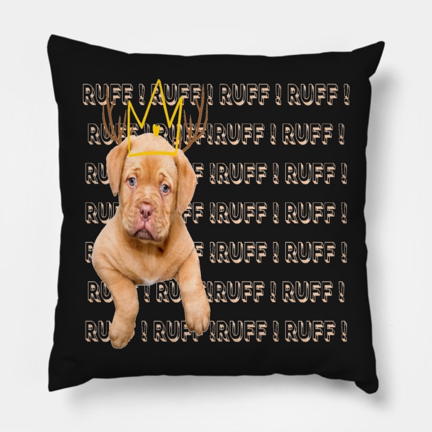 Puppy king Pillow by BRIJLA