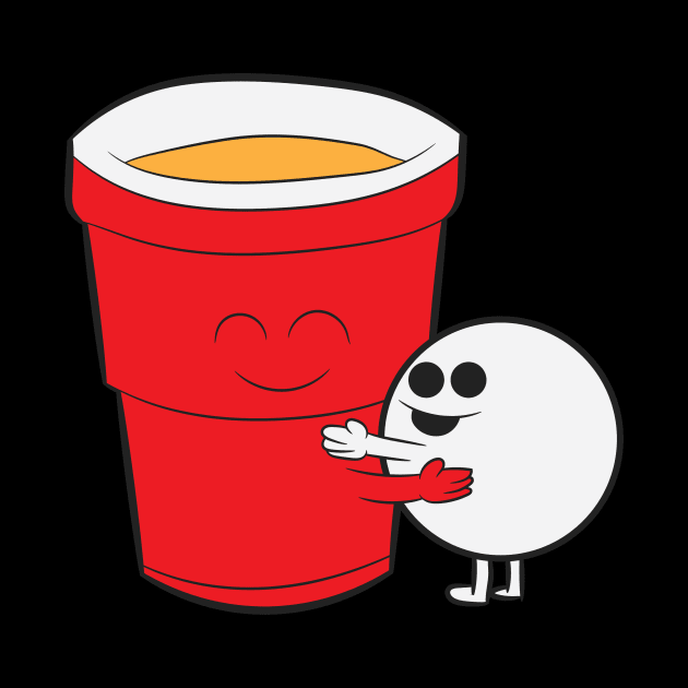 Beer Pong Champion Shirt | Hugging Cup And Ball Gift by Gawkclothing
