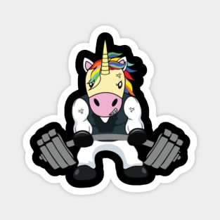 Unicorn Weightlifting Powerlifting Squat Workout Magnet