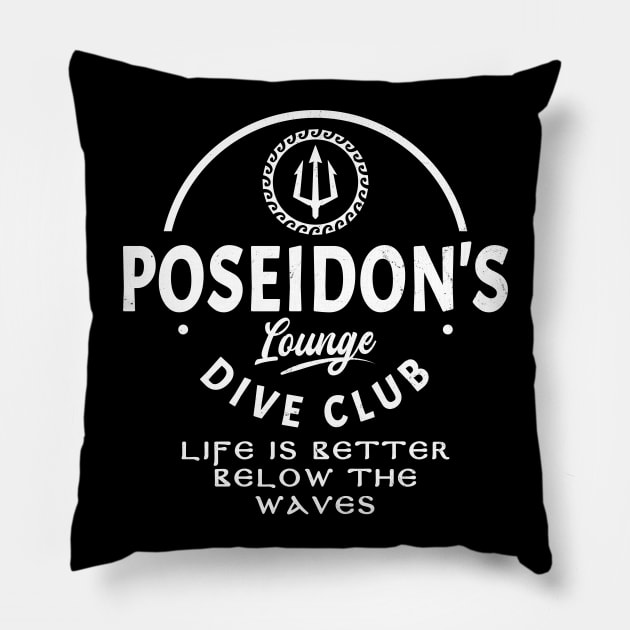 Poseidon's Lounge Pillow by NicGrayTees