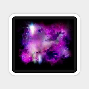 Digital Watercolor galaxy Magnet