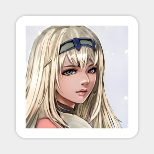 Blonde Hair Anime Girl Magnet