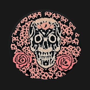 rose gold skeleton design T-Shirt