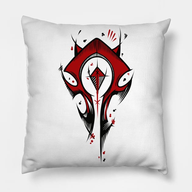 Horde Deconstructed Symbol Pillow by Scottconnick