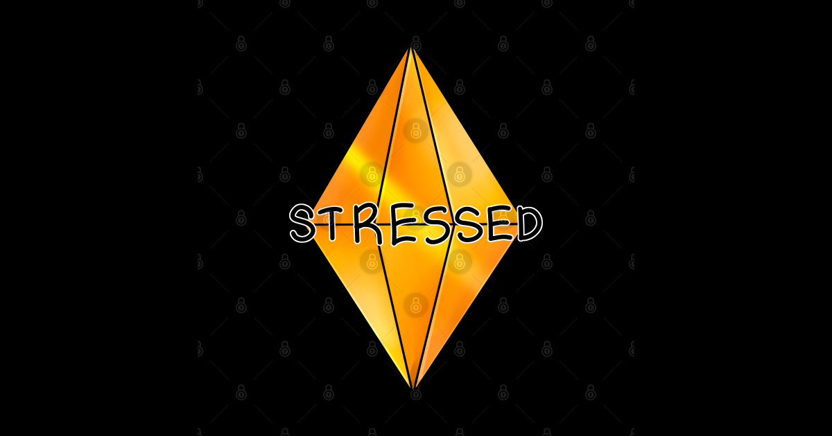 Stressed Sims 4 Mood Plumbob Sims Sticker Teepublic