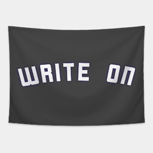 Write on Minimal Typography White Text Tapestry