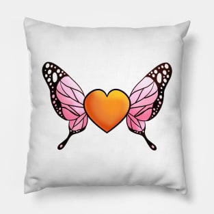 Butterfly Heart 2 Pillow