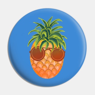 Cool pineapple with sunglasses Pin