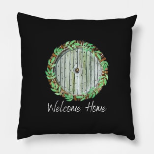 Welcome Home - Round Door - Fantasy Pillow