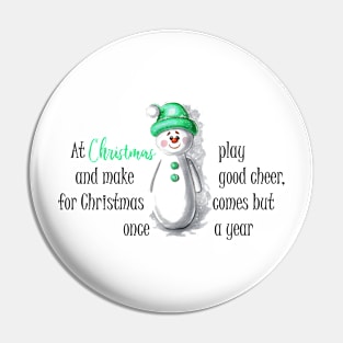 Christmas Snowman Pin