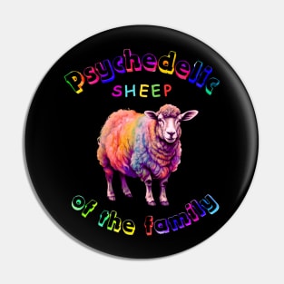 Psychedelic Sheep Of The Family Pin