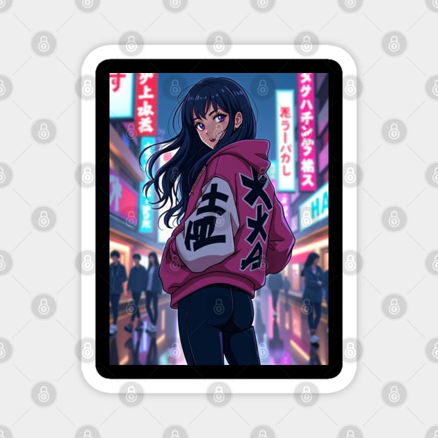 Dynamic Anime Vibes: A Journey of Color and Emotion Magnet by Steve