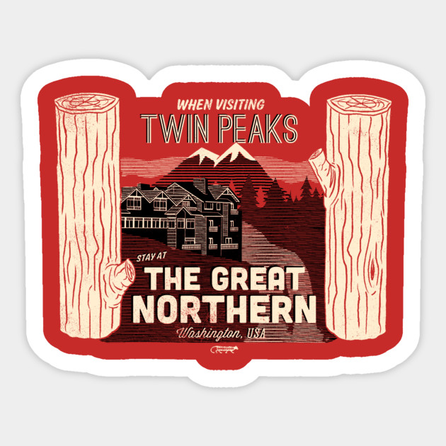 The Great Northern Hotel Twin Peaks Sticker Teepublic