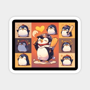 Cute penguin, funny anime penguin Magnet