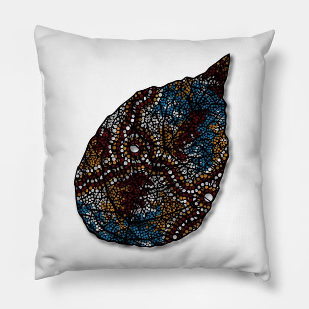 Aboriginal Art - Leaf Pillow by hogartharts