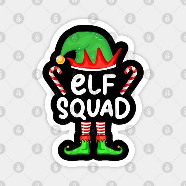 Elf Squad Christmas Family Matching Pajamas Funny Magnet by snnt
