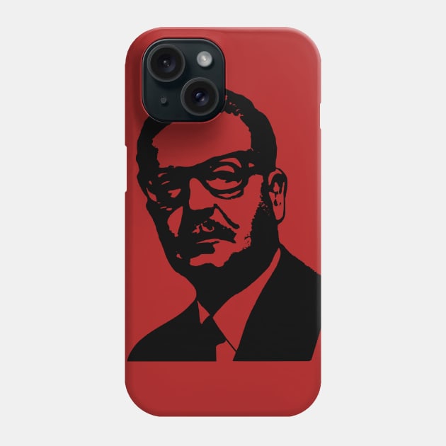 Salvador Allende Silhouette - Chilean Socialist, Leftist, Marxist Phone Case by SpaceDogLaika