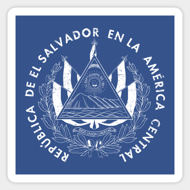 Republica de El Salvador - Escudo de El Salvador - El Salvador - Sticker |  TeePublic