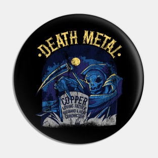 Funny Vintage Death Metal Copper Chemistry Science Pin