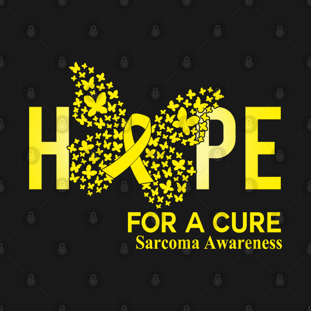 Hope For A Cure Butterfly Gift Sarcoma 2 by HomerNewbergereq