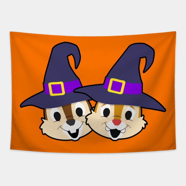 Halloween Chip Dale Tapestry by LuisP96
