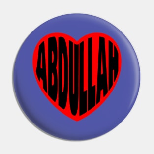 Abdullah in my Heart Pin