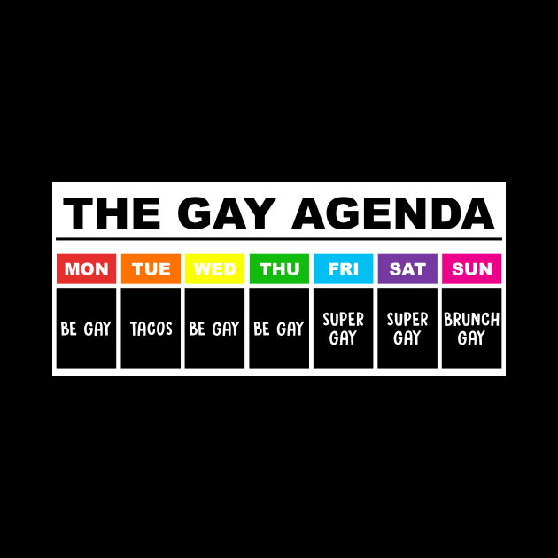 The gay agenda, Gay, Bisexual, Lesbian, vintage, LGBT, Pride Rainbow by MagdalenaRo