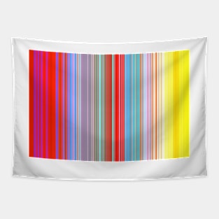 Red Blue Yellow Stripes Tapestry