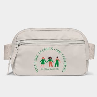 What she tackles, she conquers. In Omnia Paratus - fundraiser Bag
