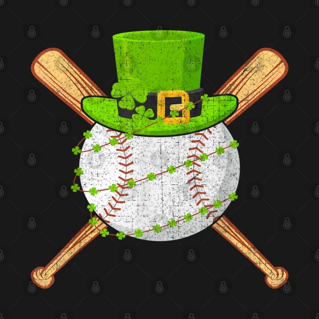 St Patricks Day Shamrock Baseball Leprechaun Men Boys Kids by elmiragokoryan