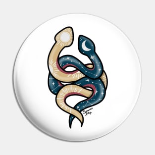 Sun and moon snakes Pin