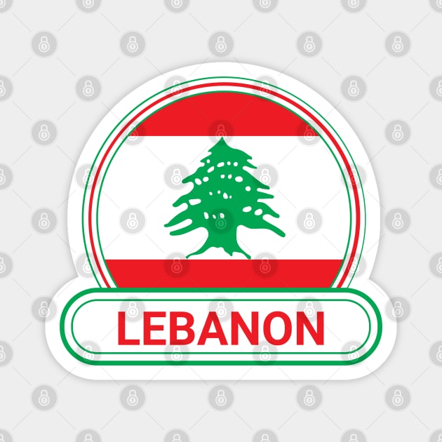 Lebanon Country Badge - Lebanon Flag Magnet by Yesteeyear