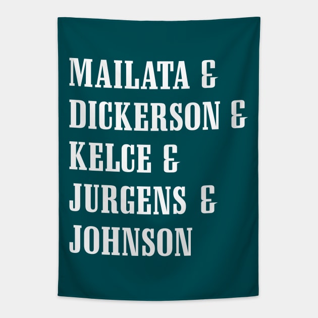 Philadelphia Eagles Offensive Line Introductions Tapestry by Merlino Creative