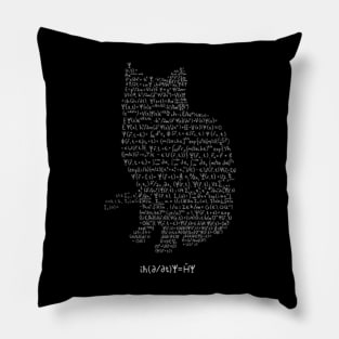 Schrödinger equation shirt - quantum mechanics and cute cat - phisics teacher gift Pillow