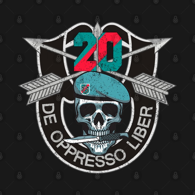 20th Special Forces Group Skull De Oppresso Liber SFG - Gift for Veterans Day 4th of July or Patriotic Memorial Day by Oscar N Sims