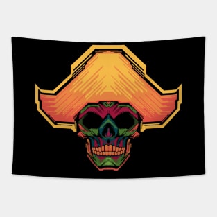 Skull with hat Tapestry