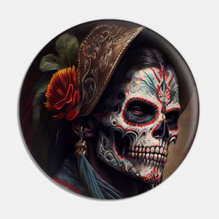 Day of the dead V3 - Men Oil paint Pin