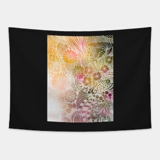 Flower Garden Lineart Tapestry