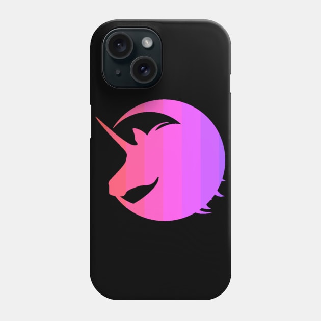 Bubblegum Unicorn Moon Phone Case by Not Meow Designs 