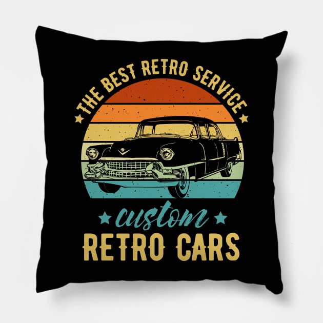 custom retro cars Pillow by Cuteepi