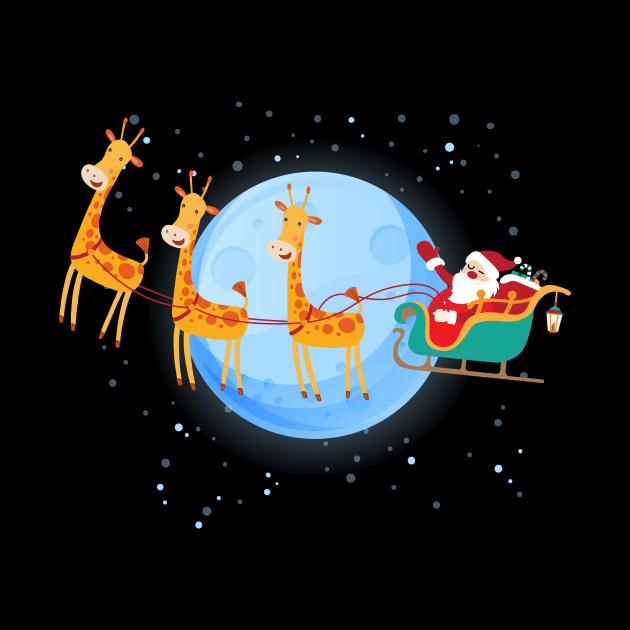 Santa Claus Riding giraffe by Skylane