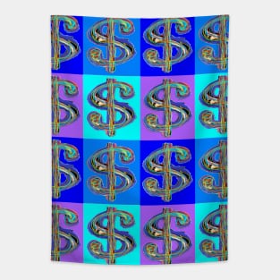 blue dollar 333 Tapestry