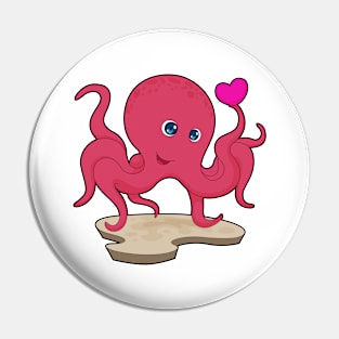 Octopus Heart Pin