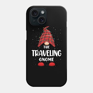 Traveling Gnome Red Buffalo Plaid Christmas Pajama Matching Family Phone Case