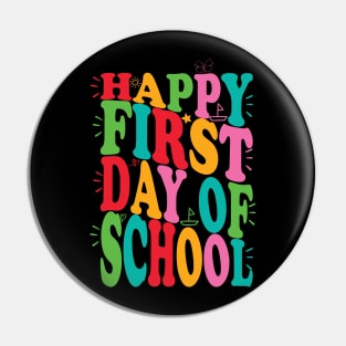 happy first day of school design Pin